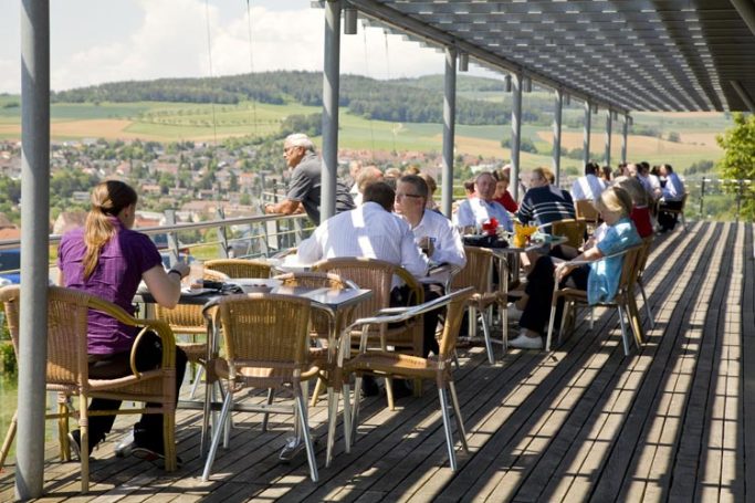 Überdachte Terrasse Rastanlage Im Hegau West